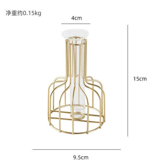 Nordic Style Iron Metal Vase for Hydroponic Decor